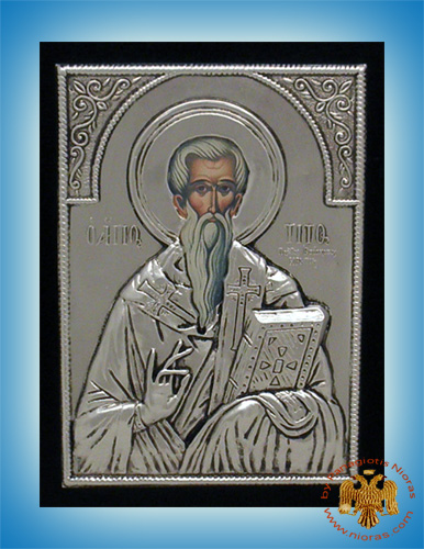 Holy Icon of Saint Titos Silver Plated